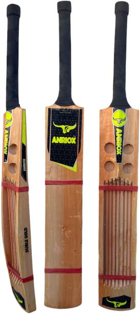 Anriox Duble Gold Tennis Bat Kashmir Willow Cricket  Bat For 15+ Yrs