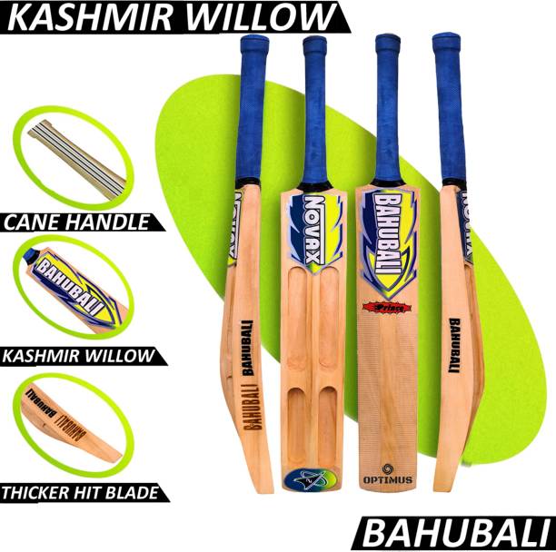 Optimus Novax® Bahubali Kashmir Willow Full Size Cricket Bat For Tennis Ball-Scoop 666B Kashmir Willow Cricket  Bat