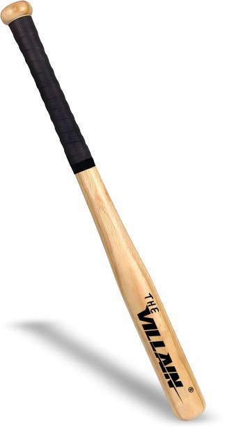 THE VILLAIN Sturdy Wooden Baseball Bat | Best for Sports & Self-Defense | Classic & Stylish Willow Baseball  Bat