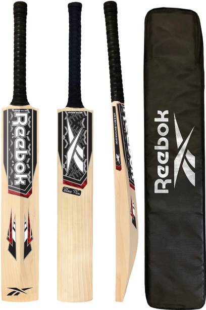 REEBOK Blaze Plus (Playing Style- Leather Ball) Kashmir Willow Cricket Bat For 15+ Yrs