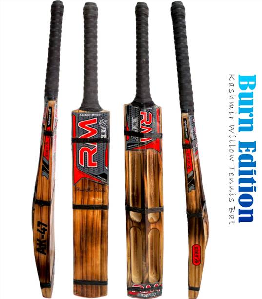रुद्रय्म RM Kashmiri Red Burn Edition Double Blade Hard Tennis Ball कश्मीर विलो क्रिकेट  बैट फॉर 15+ Yrs