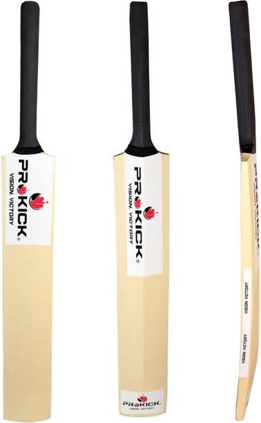 Prokick Wooden Cricket Kit Size 3 Poplar Willow Cricket  Bat For 6 - 7 Yrs