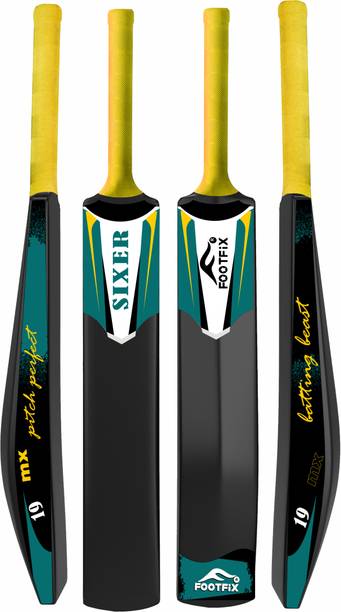FOOTFIX Sixer Size 4 PVC/Plastic Cricket  Bat For 10 - 12 Yrs