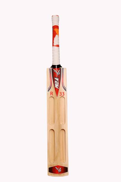 Y2M Best Quality 4 Capsule Scoop Bat (SHORT HANDLE-33INCHES) For Tennis ball R33 Poplar Willow Cricket  Bat For 15+ Yrs