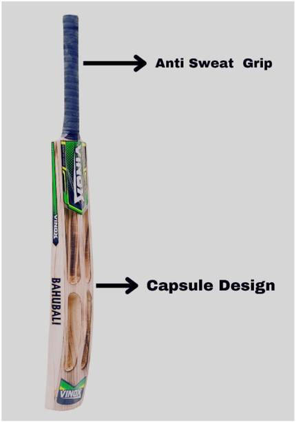 vinox BAHUBALI POPLAR WILLOW FULL SIZE CRICKET BAT Poplar Willow Cricket  Bat For 15+ Yrs