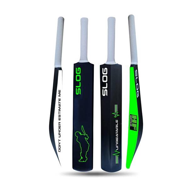 HF THE ORIGINAL Slog Full Size (Ideal for 15+) Hard PLastic For tennis Ball PVC/Plastic Cricket  Bat For 15+ Yrs