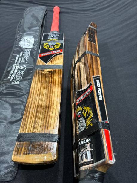 pitchvision Babbar Sher Fighter Edition Hard Tennis Bat Kashmir Willow Cricket  Bat For 15+ Yrs