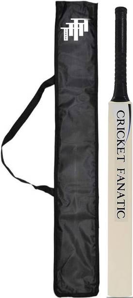 TrofT Cricket Fanatic Middle Bat(Half Width) Kashmir Willow (LH) Kashmir Willow Cricket  Bat For 15+ Yrs