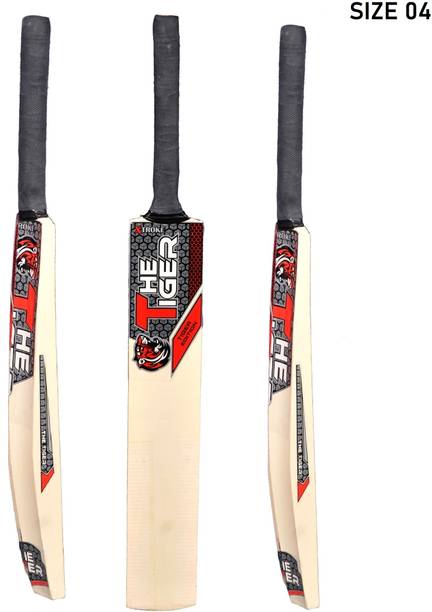 XTROKE The Tiger Edition Premium Willow Cricket Bat For Adv Play Superb Handle &Balance Poplar Willow Cricket  Bat For 15+ Yrs