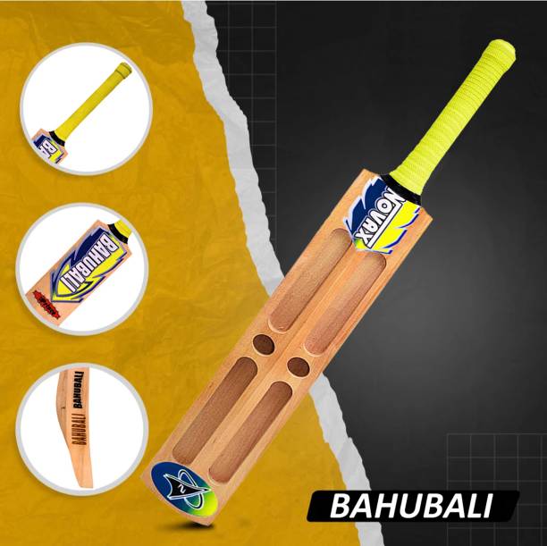 Optimus Novax® Bahubali Kashmir Willow Full Size Cricket Bat For Tennis Ball-Scoop 665A Kashmir Willow Cricket  Bat