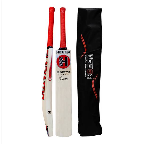 Heega Gladiator Power Kashmir Willow Cricket  Bat For 15+ Yrs