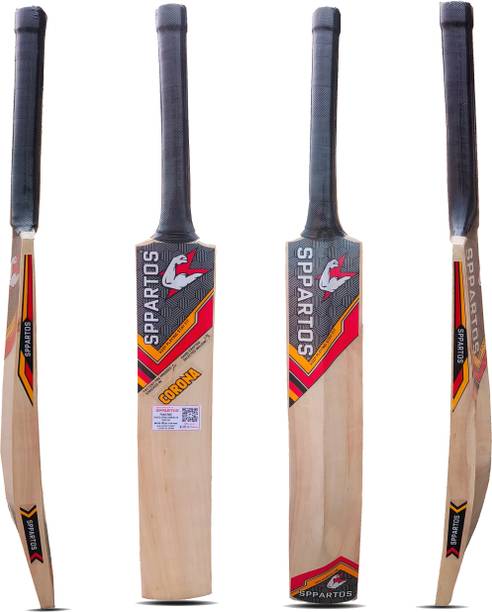 Sppartos CORONA Youth Size With Half Cane Handle Kashmir Willow Cricket  Bat For 15+ Yrs