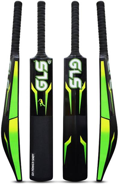GLS FORCE PRO BLACK EDITION DOUBLE BLADE PLASTIC CRICKET BAT (BLACK - GREEN) PVC/Plastic Cricket Bat For 15+ Yrs