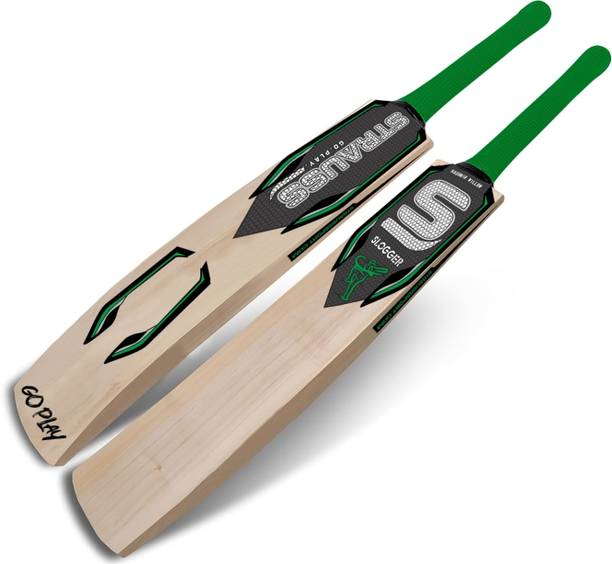 Strauss Slogger Kashmir Willow Cricket Bat | Suitable Only for Tennis Ball | Size: 5 | Kashmir Willow Cricket  Bat For 9 - 11 Yrs