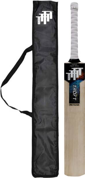 TrofT Pro Players Short Handle English Willow Cricket  Bat For 15+ Yrs