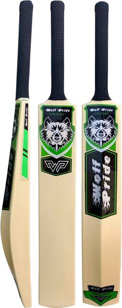 WOLF PRIDE WP Green & Black Grip Tennis Ball PVC/Plastic Ivory 8 PVC/Plastic Cricket  Bat For 15+ Yrs