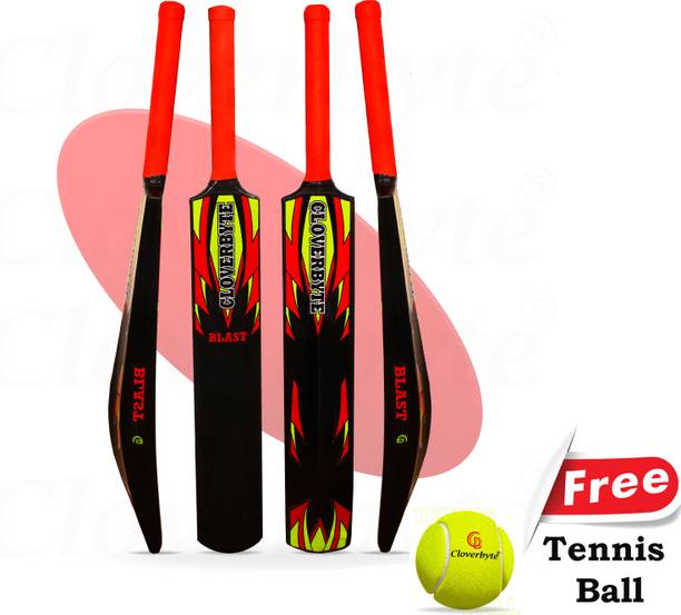 CLOVERBYTE Heavy Duty Plastic Full Size Premium Hard Plastic Bat With Ball For age 15+ PVC/Plastic Cricket  Bat For 15+ Yrs