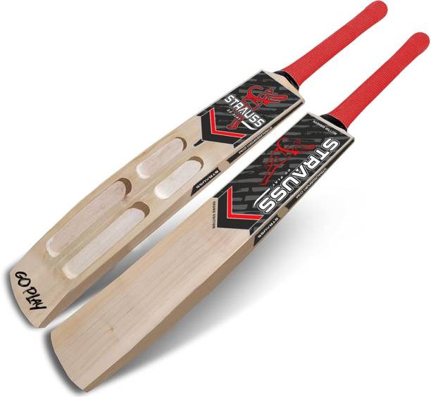 Strauss Grand Edition Scoop | Suitable Only for Tennis Ball | Size: Short Handle | Kashmir Willow Cricket  Bat For 15+ Yrs