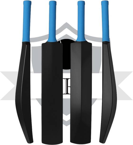 GRI BLACK BAT WITH BLUE GRIP PVC/Plastic Cricket  Bat For 15+ Yrs
