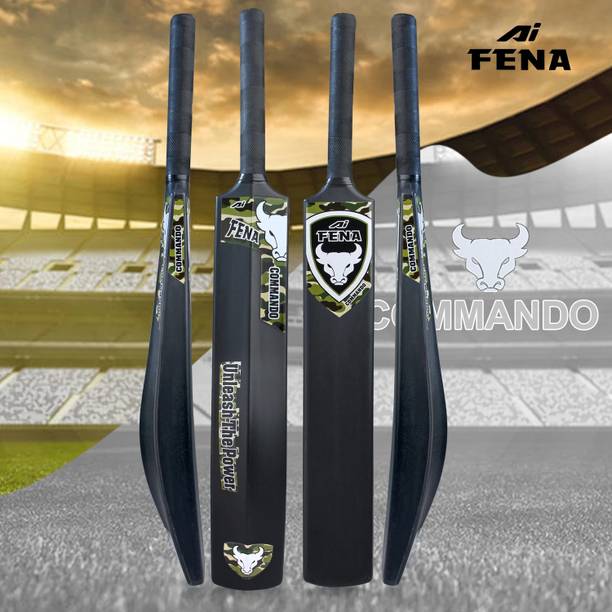 Fena Black Hard Plastic Full Size Bat PVC/Plastic Cricket  Bat For 15+ Yrs