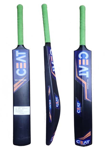 Ceat six hitman Very Strong PVC Black Beauty Full Size PVC/Plastic Cricket  Bat For 15+ Yrs