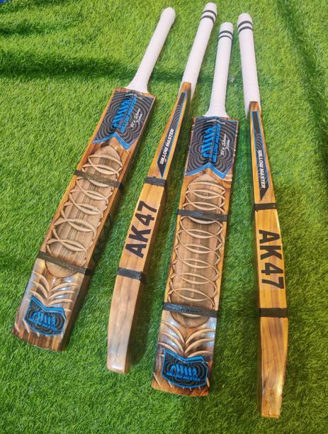 Willow master Ak47 Malhar Triple Blade Hard Tennis Kashmir Willow Cricket  Bat For 15+ Yrs