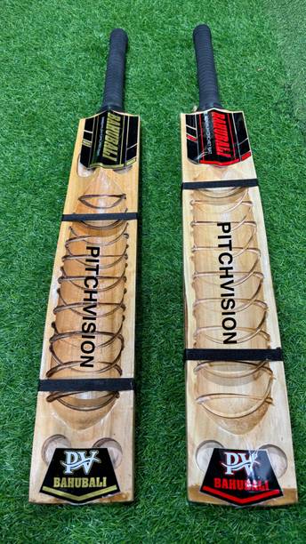 pitchvision Bahubali Malhar Ak47 Hard Tennis Bat Kashmir Willow Cricket  Bat For 15+ Yrs