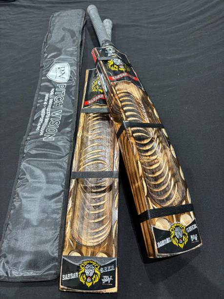 pitchvision Burn Edition Light Weight Tennis Cricket Bat Kashmir Willow Cricket  Bat For 15+ Yrs
