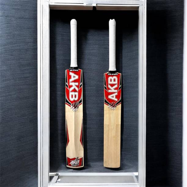 akbsports Red Storm Poplar Willow Cricket  Bat For 12 - 14 Yrs