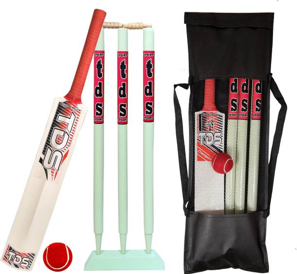 हैप्तो Indian jumbo Sports Wooden Cricket Kit Size 6 no 2 Scoop Age( 10 to 11 Year) पोपलर विलो क्रिकेट  बैट फॉर 9 - 11 Yrs