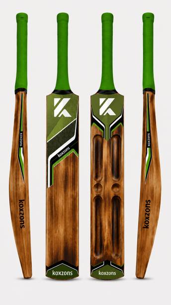 Koxzons Premium Wooden Fire Scoop Tennis Full Size Poplar Willow Cricket  Bat For 15+ Yrs
