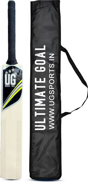 ULTIMATE GOAL Cricket Tennis Bat with Cover | Lightweight & Durable | Men (Size - Full Size) Poplar Willow Cricket  Bat For 15+ Yrs