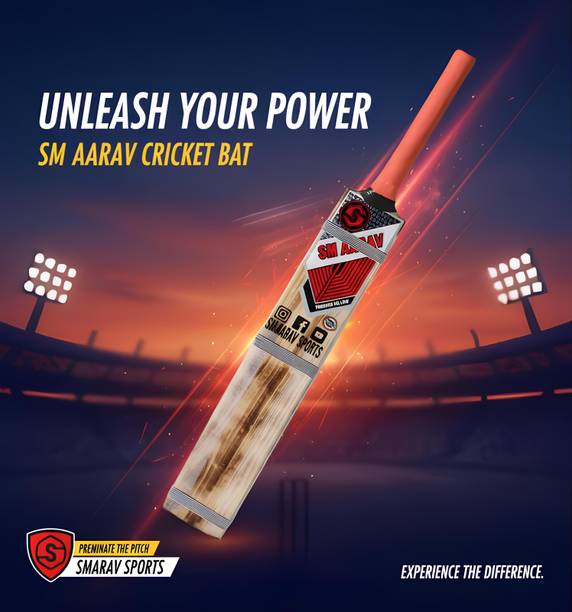 SM ARAV premium willow cricket bat Kashmir Willow Crick...