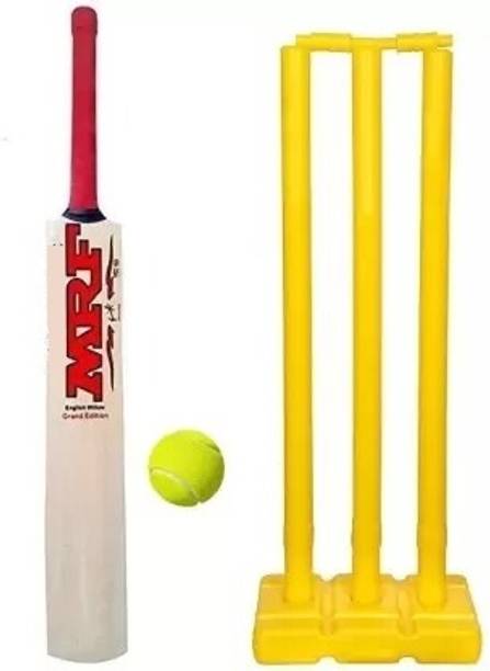 JAI SHREE RAM SPORTS Popular Willow Virat Kohli Cricket Bat with PVC Wicket Set & 1 Tennis Ball Poplar Willow Cricket  Bat For 6 - 7 Yrs