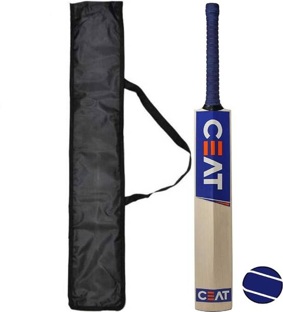 SKM CEAT Power Strike Kashmiri Willow Cricket Bat for Tennis Poplar Willow Cricket  Bat For 15+ Yrs