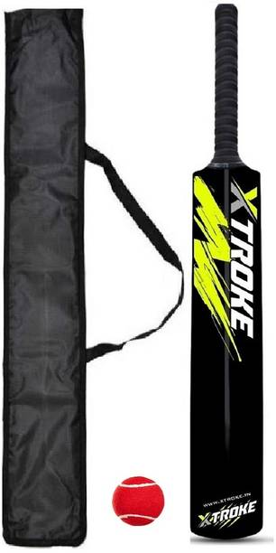XTROKE Natural Popular Willow Cricket Bat With Ball & B...