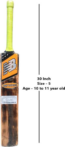 वीएसएम New Balance Scoop Fire (BURN), Size 5, Double Blade Scoop Bat पोपलर विलो क्रिकेट  बैट फॉर 10 - 12 Yrs