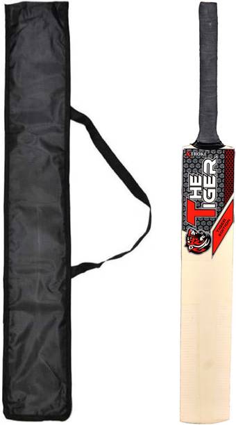 XTROKE The Tiger Edition Premium Willow Cricket Bat With Bat Cover For Advance Play Poplar Willow Cricket  Bat For 15+ Yrs