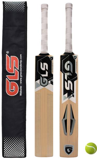 GLS Slogger Cricket Tennis Full Size with Free Tetron Cover and Tennis Ball पोपलर विलो क्रिकेट  बैट फॉर 15+ Yrs