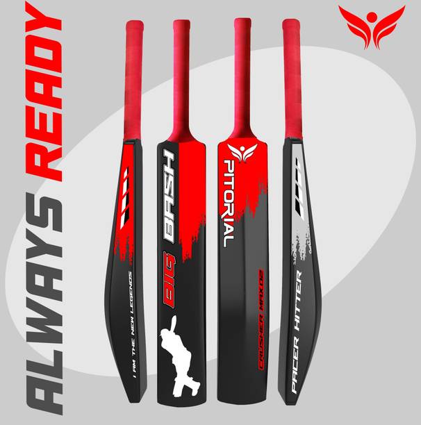 pitorial Red Bat 01 PVC/Plastic Cricket  Bat For 15+ Yrs