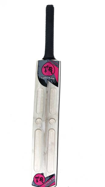 Traders Scoop bat pink For Tennis Ball-No Leather Ball Poplar Willow Cricket bat 850 Poplar Willow Cricket  Bat For 15+ Yrs