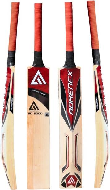Adrenex AD-5000 Kashmir Willow Cricket bat with cover ( Full size ) Kashmir Willow Cricket  Bat For 15+ Yrs
