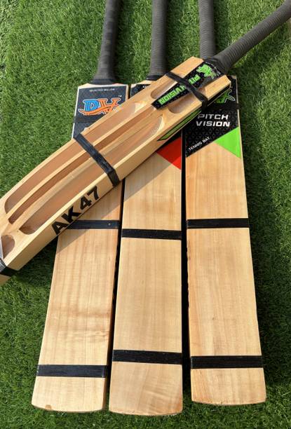 पिचविज़न Triple blade hard tennis light weight kashmiri 1kg कश्मीर विलो क्रिकेट  बैट फॉर 15+ Yrs