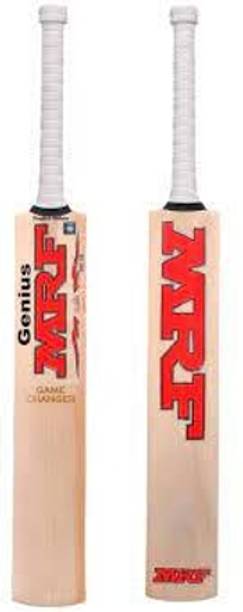 ट्रेडर्स MRF Genius Players Special kasmiri Willow Wood Short Handle Bat (Multicolour) कश्मीर विलो क्रिकेट  बैट फॉर 15+ Yrs