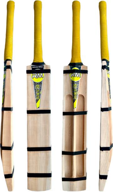 रुद्रय्म RM Kashmiri Willo Single Blade Half Cane Light Weight Scoop Short Handle Tennis कश्मीर विलो क्रिकेट  बैट फॉर 15+ Yrs
