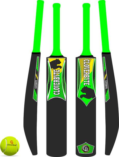 क्लवरबाइट 3 No. Size Hard PVC Plastic Bat With Tennis Ball For 4-8 Years Kids क्रिकेट किट
