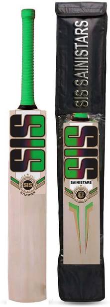SIS SAINISTARS Tennis Bat green Poplar Willow Cricket Bat For 12 - 14 Yrs