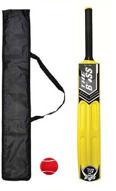 XTROKE The Boss Edition Hard Plastic Scoop Design With Ball And Cover For Advance Play PVC/Plastic Cricket  Bat For 15+ Yrs