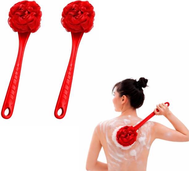 SRIVRIND Handle Loofah Shower Brush with Smooth Grip