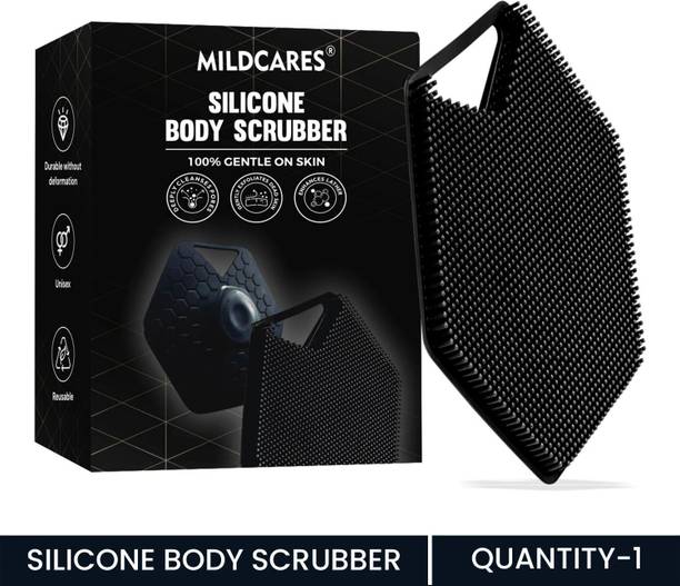 Mildcares Silicone Back and Body Scrubber with Soft Bristles and Suction Grip for Shower